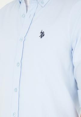 Erkek Açık Mavi Uzun Kollu Basic Gömlek - 50288629017