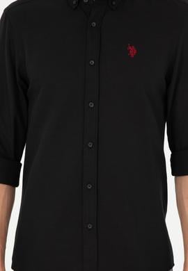 Erkek Siyah Uzun Kollu Basic Gömlek - 50288629027