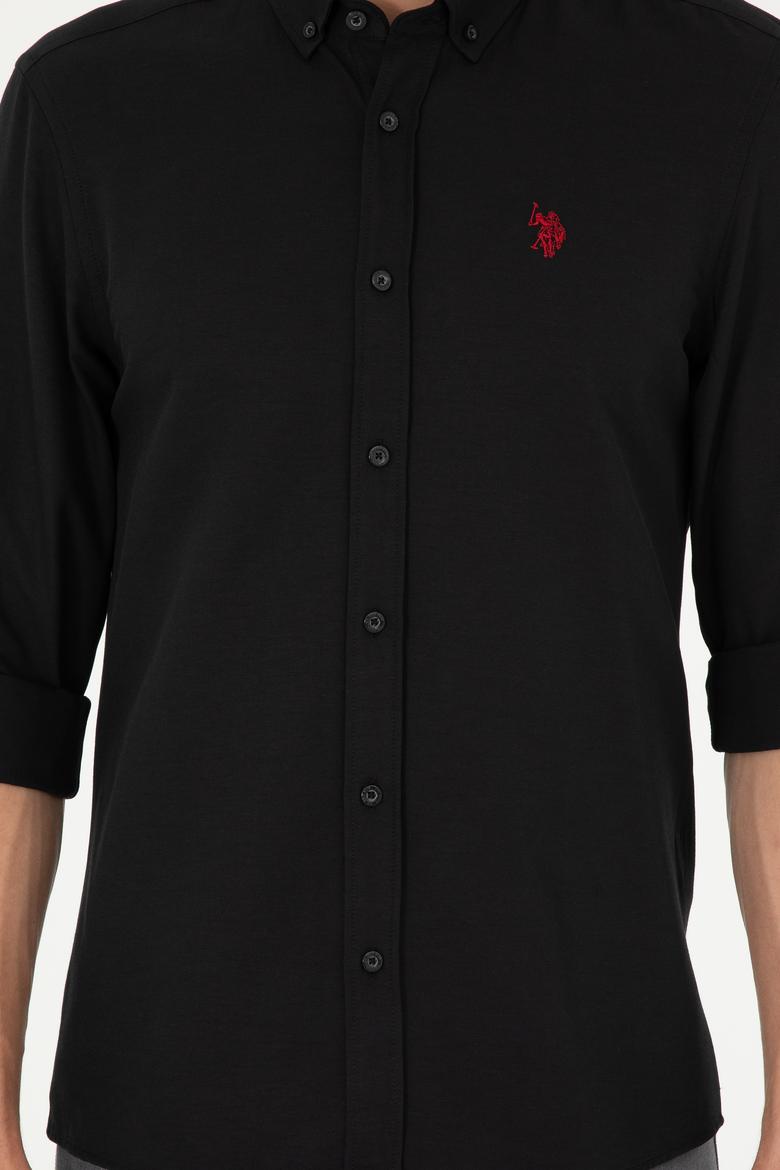 Erkek Siyah Uzun Kollu Basic Gömlek - 50288629027