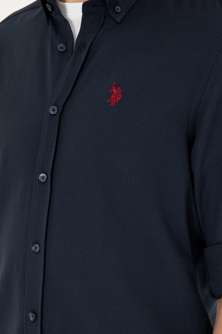 Erkek Lacivert Uzun Kollu Basic Gömlek - 50288629036