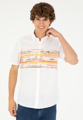 Erkek Haki Kısa Kollu Gömlek - 50282801005