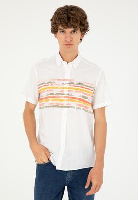 Erkek Haki Kısa Kollu Gömlek - 50282801005