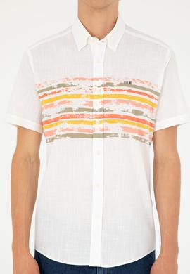 Erkek Haki Kısa Kollu Gömlek - 50282801005