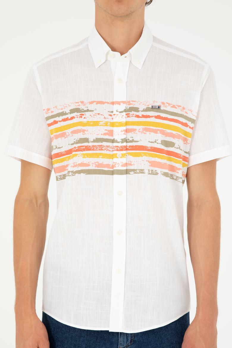 Erkek Haki Kısa Kollu Gömlek - 50282801005