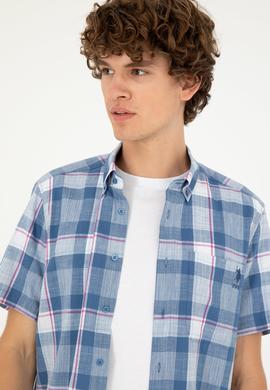 Erkek Saks Kısa Kollu Gömlek - 50282892013