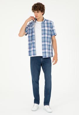 Erkek Saks Kısa Kollu Gömlek - 50282892013