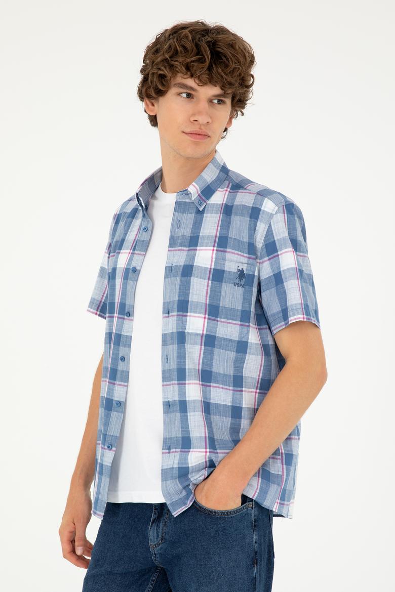 Erkek Saks Kısa Kollu Gömlek - 50282892013