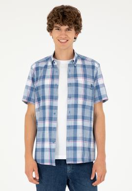 Erkek Saks Kısa Kollu Gömlek - 50282892013