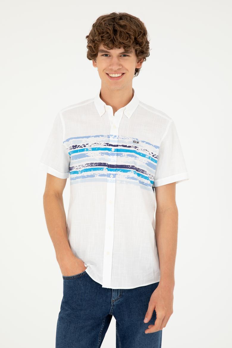 Erkek Saks Kısa Kollu Gömlek - 50282801011