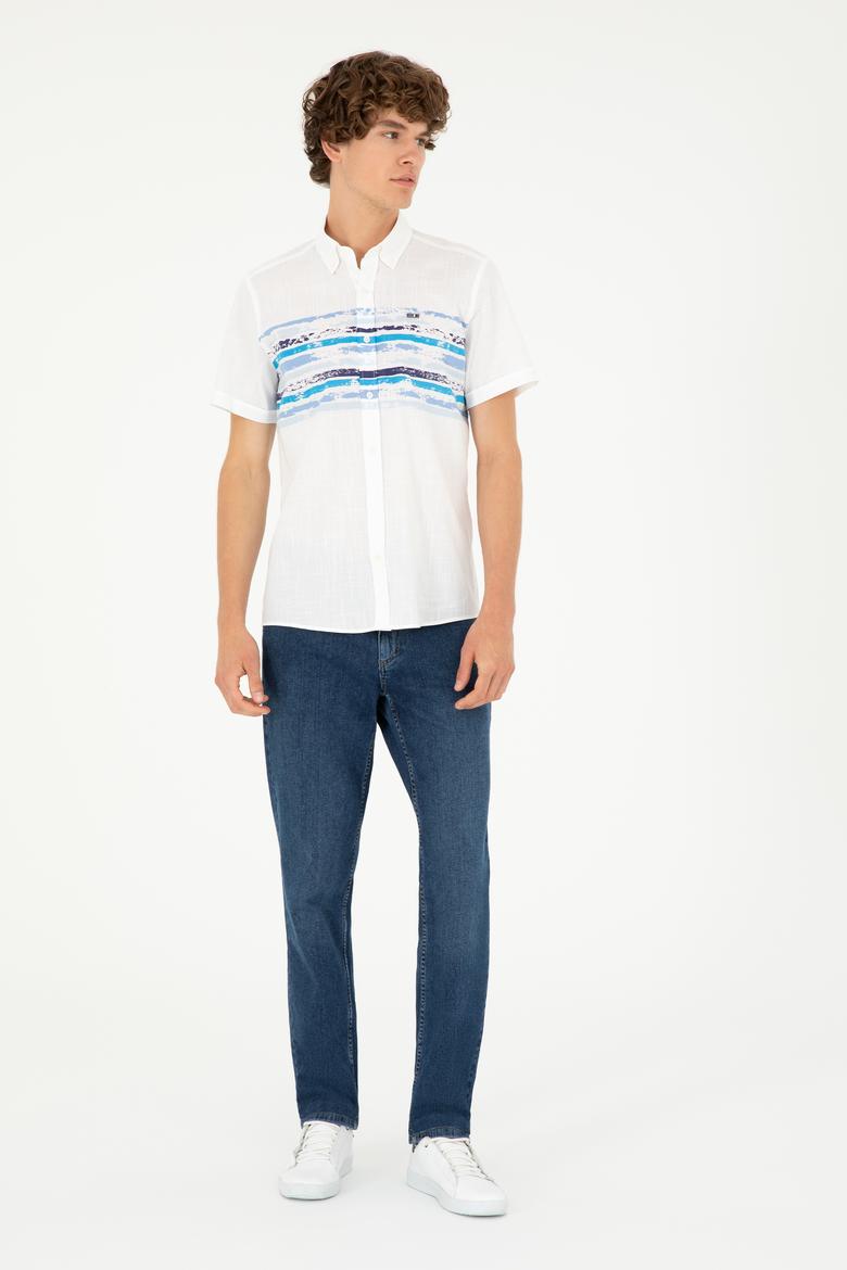 Erkek Saks Kısa Kollu Gömlek - 50282801011
