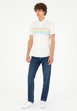 Erkek Mint Kısa Kollu Gömlek - 50283688006