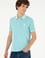 Erkek Slim Fit Polo Yaka Mint Basic Tişört