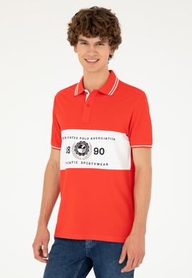Erkek Regular Fit Polo Yaka Kırmızı Tişört - 50281562019