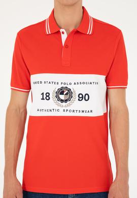 Erkek Regular Fit Polo Yaka Kırmızı Tişört - 50281562019