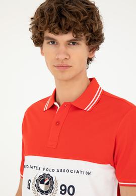 Erkek Regular Fit Polo Yaka Kırmızı Tişört - 50281562019
