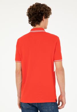 Erkek Regular Fit Polo Yaka Kırmızı Tişört - 50281562019