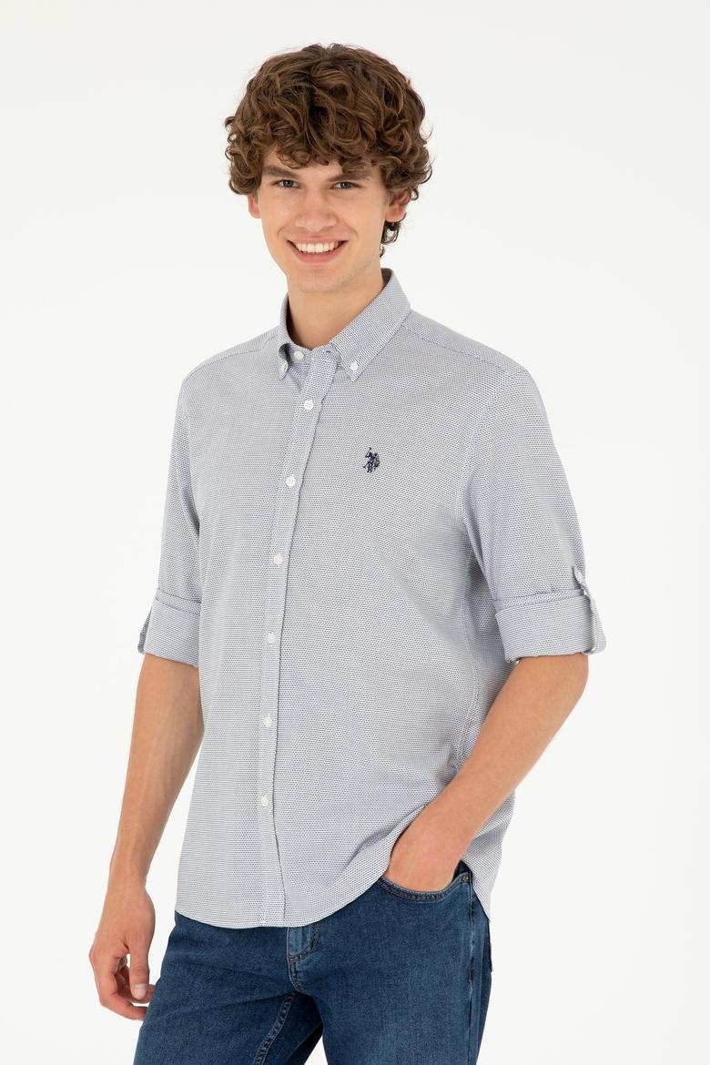 Erkek Lacivert Uzun Kollu Gömlek