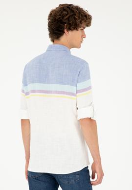 Erkek Saks Uzun Kollu Gömlek - 50289218005