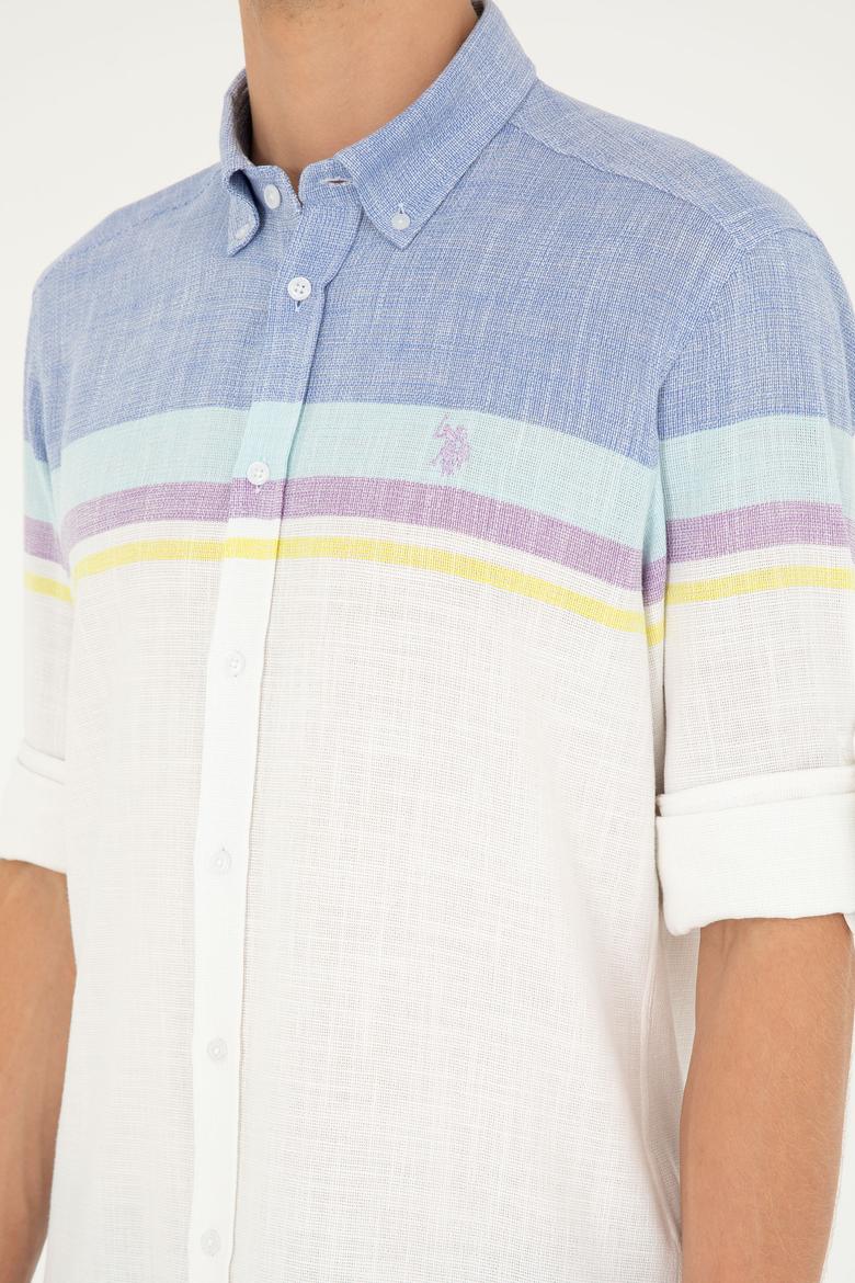 Erkek Saks Uzun Kollu Gömlek - 50289218005