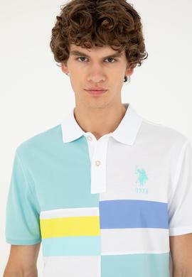 Erkek Regular Fit Polo Yaka Su Yeşili Tişört - 50281521036