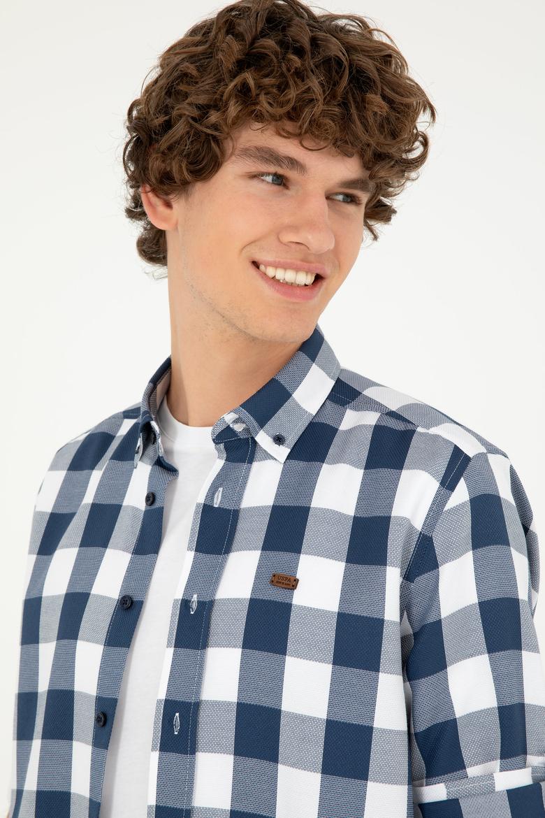 Erkek Lacivert Uzun Kollu Gömlek - 50288856014