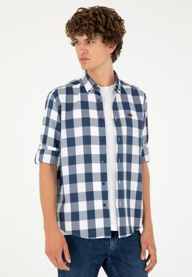 Erkek Lacivert Uzun Kollu Gömlek - 50288856014