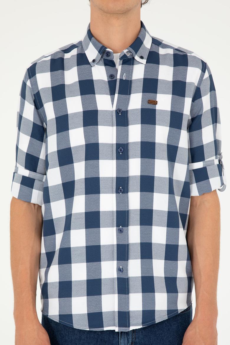 Erkek Lacivert Uzun Kollu Gömlek - 50288856014