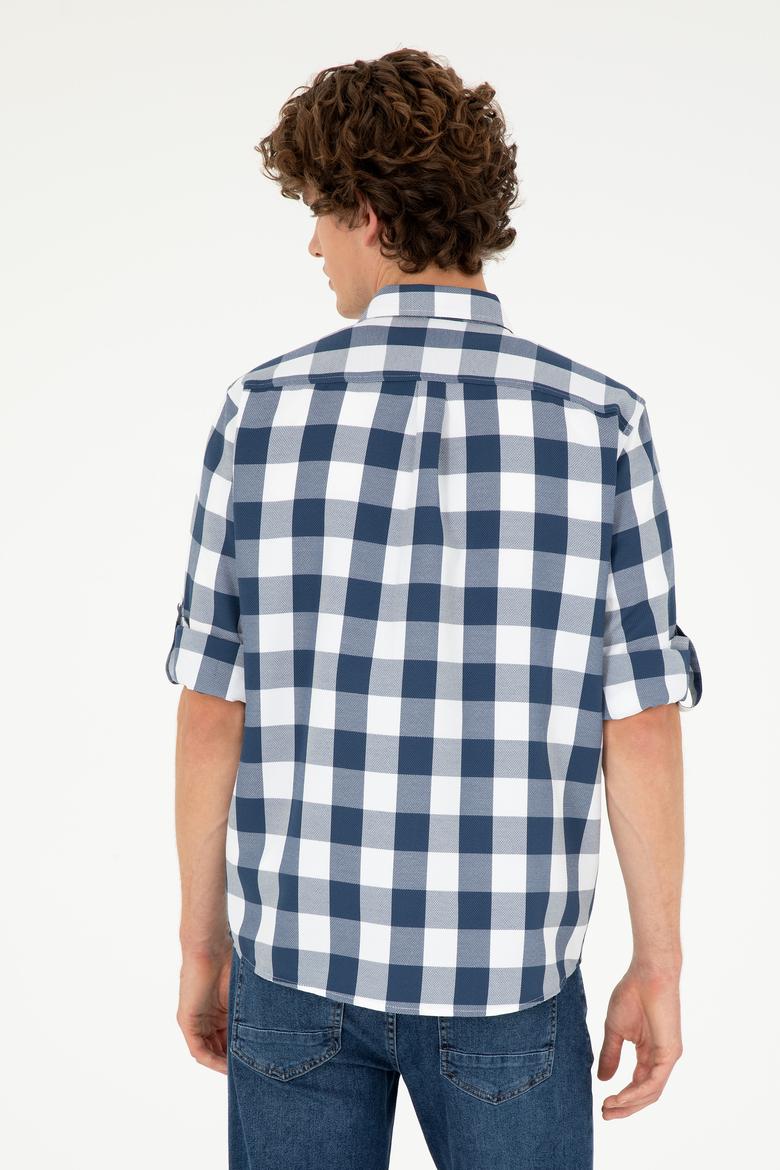 Erkek Lacivert Uzun Kollu Gömlek - 50288856014