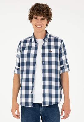 Erkek Lacivert Uzun Kollu Gömlek - 50288856014