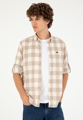 Erkek Taş Uzun Kollu Gömlek - 50288856025