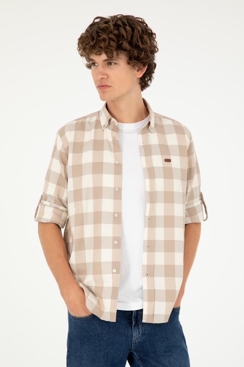 Erkek Taş Uzun Kollu Gömlek - 50288856025