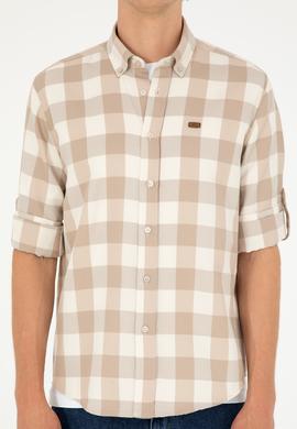 Erkek Taş Uzun Kollu Gömlek - 50288856025