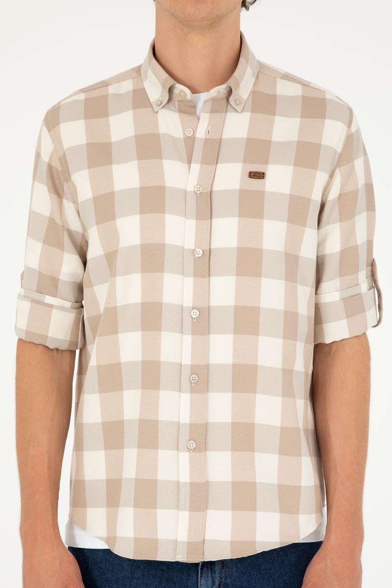 Erkek Taş Uzun Kollu Gömlek - 50288856025