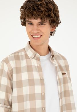 Erkek Taş Uzun Kollu Gömlek - 50288856025