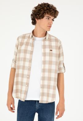 Erkek Taş Uzun Kollu Gömlek - 50288856025