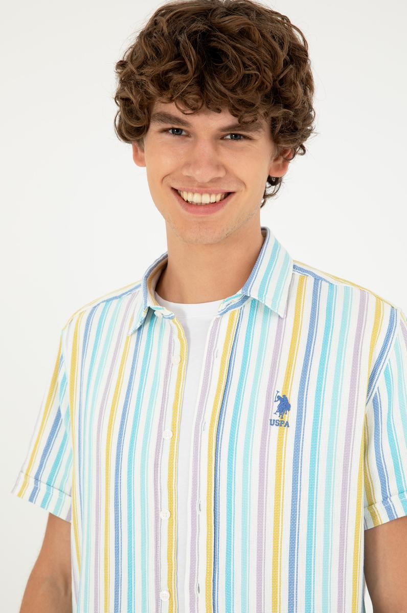 Erkek Saks Kısa Kollu Gömlek