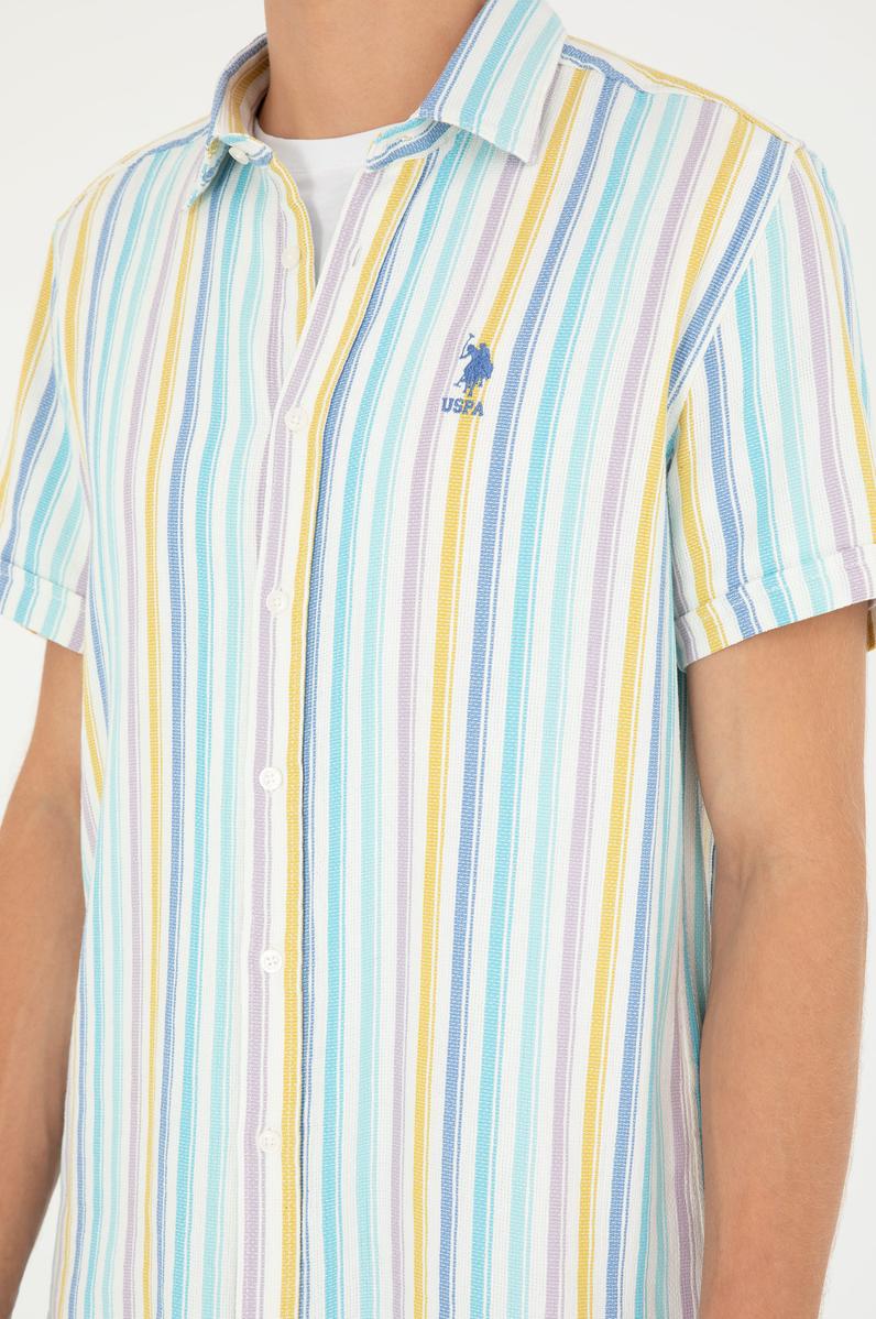 Erkek Saks Kısa Kollu Gömlek