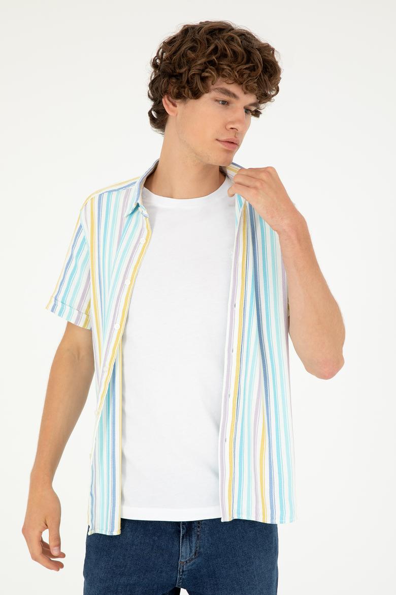 Erkek Saks Kısa Kollu Gömlek - 50284516008