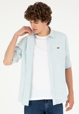 Erkek Mavi Uzun Kollu Gömlek - 50288676030