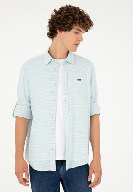 Erkek Mavi Uzun Kollu Gömlek - 50288676030