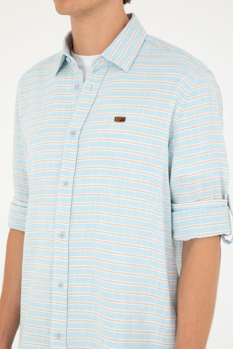 Erkek Mavi Uzun Kollu Gömlek - 50288676030