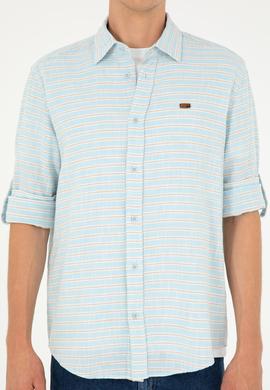 Erkek Mavi Uzun Kollu Gömlek - 50288676030