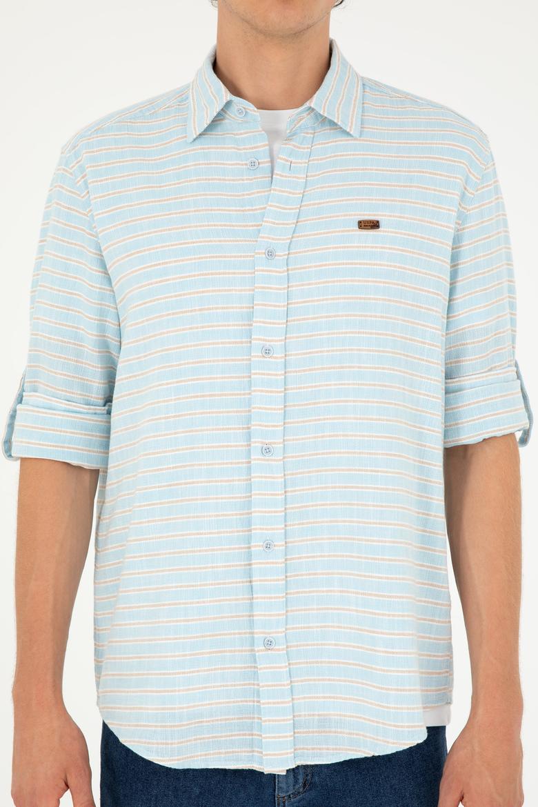 Erkek Mavi Uzun Kollu Gömlek - 50288676030