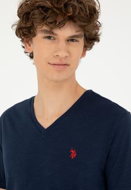 Erkek Lacivert Basic Tişört - 50279618013