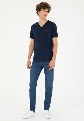 Erkek Lacivert Basic Tişört - 50279618013