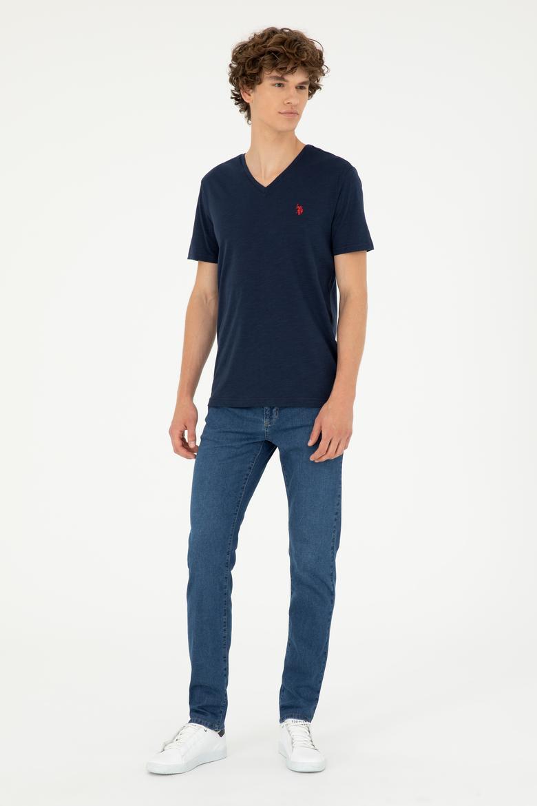 Erkek Lacivert Basic Tişört - 50279618013
