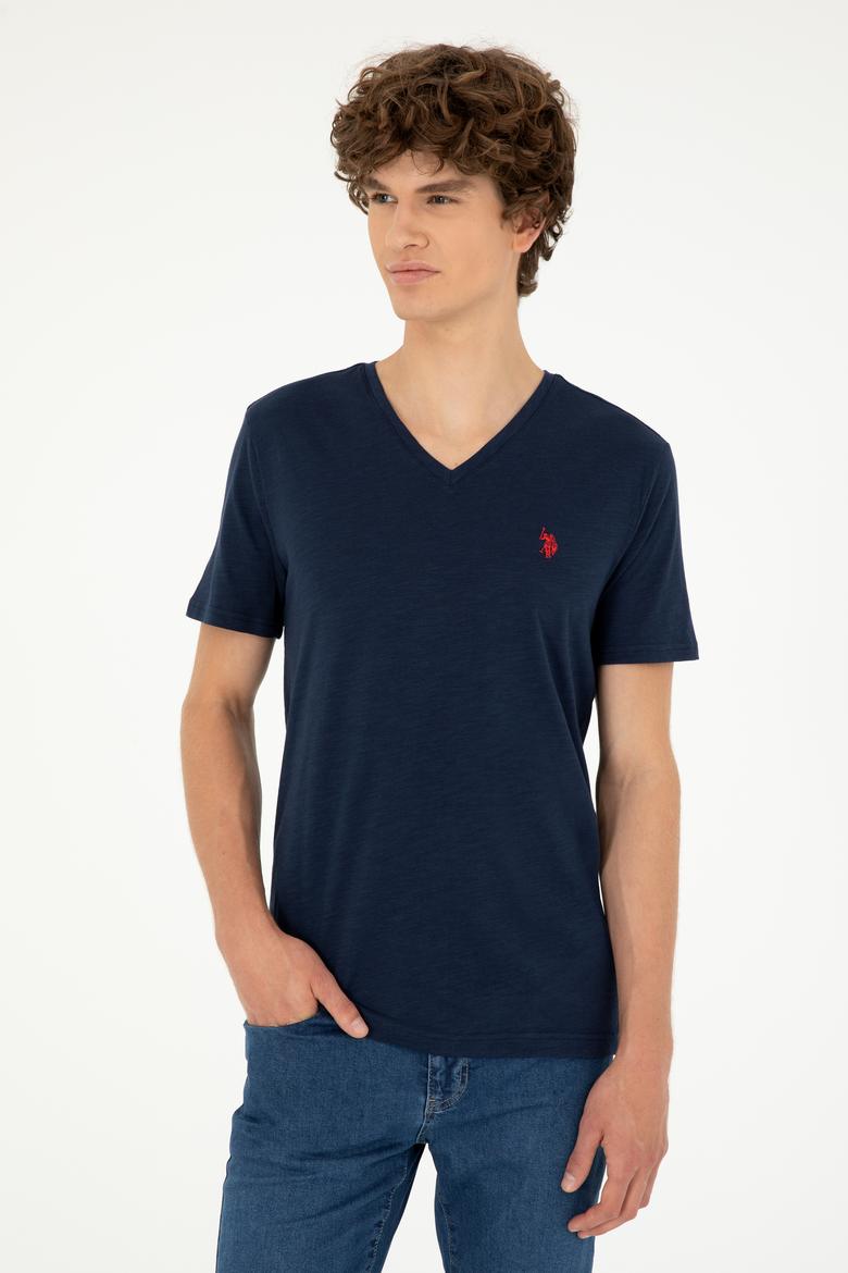 Erkek Lacivert Basic Tişört - 50279618013