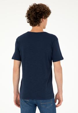 Erkek Lacivert Basic Tişört - 50279618013
