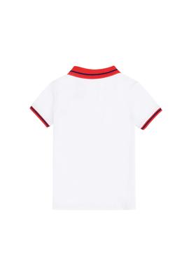 Kız Çocuk Beyaz Polo Yaka Tişört - 50288680001