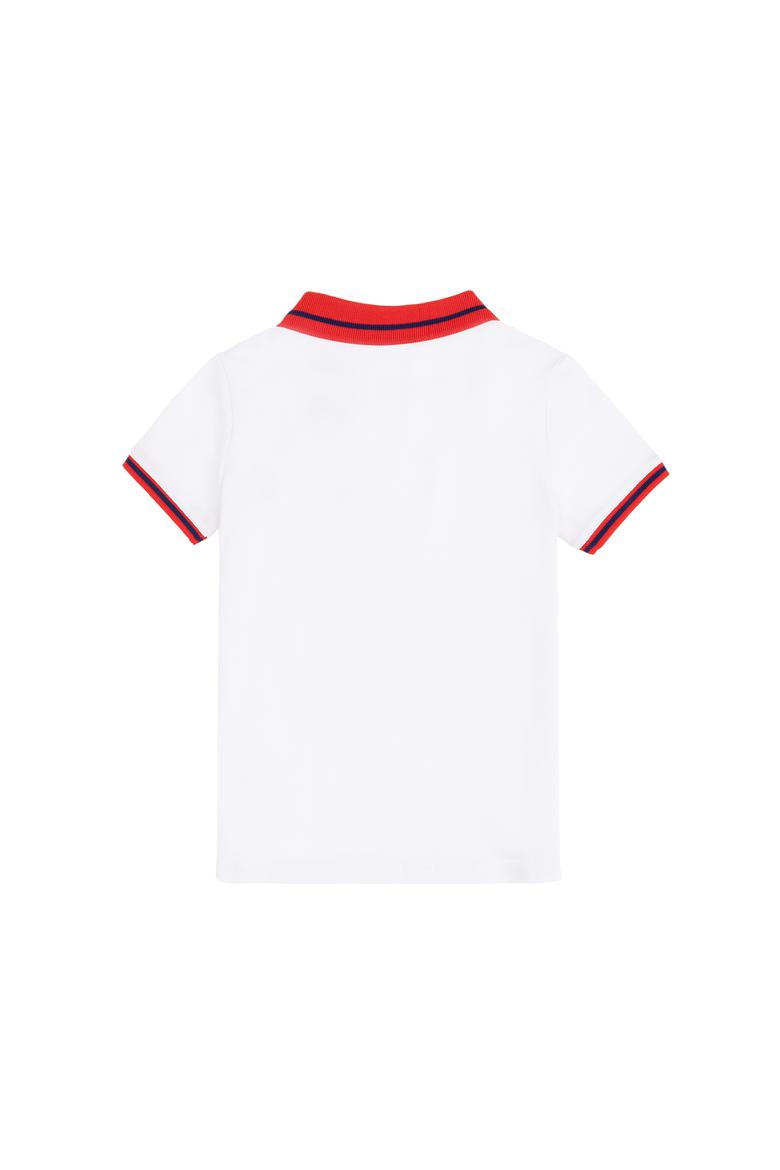 Kız Çocuk Beyaz Polo Yaka Tişört - 50288680001